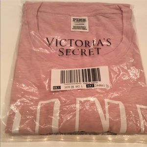 PINK Victoria's Secret Tops - VS PINK CAMPUS TEE ~L PINK Victoria's Secret Tops - VS PINK CAMPUS TEE ~L
